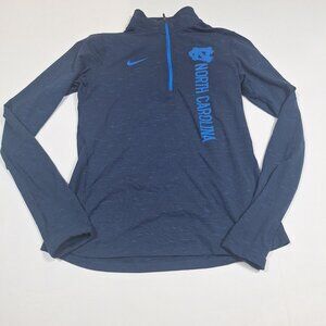 Nike UNC Tarheels women 1/4 zip long sleeve shirt size